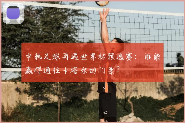 中韩足球再遇世界杯预选赛：谁能赢得通往卡塔尔的门票？